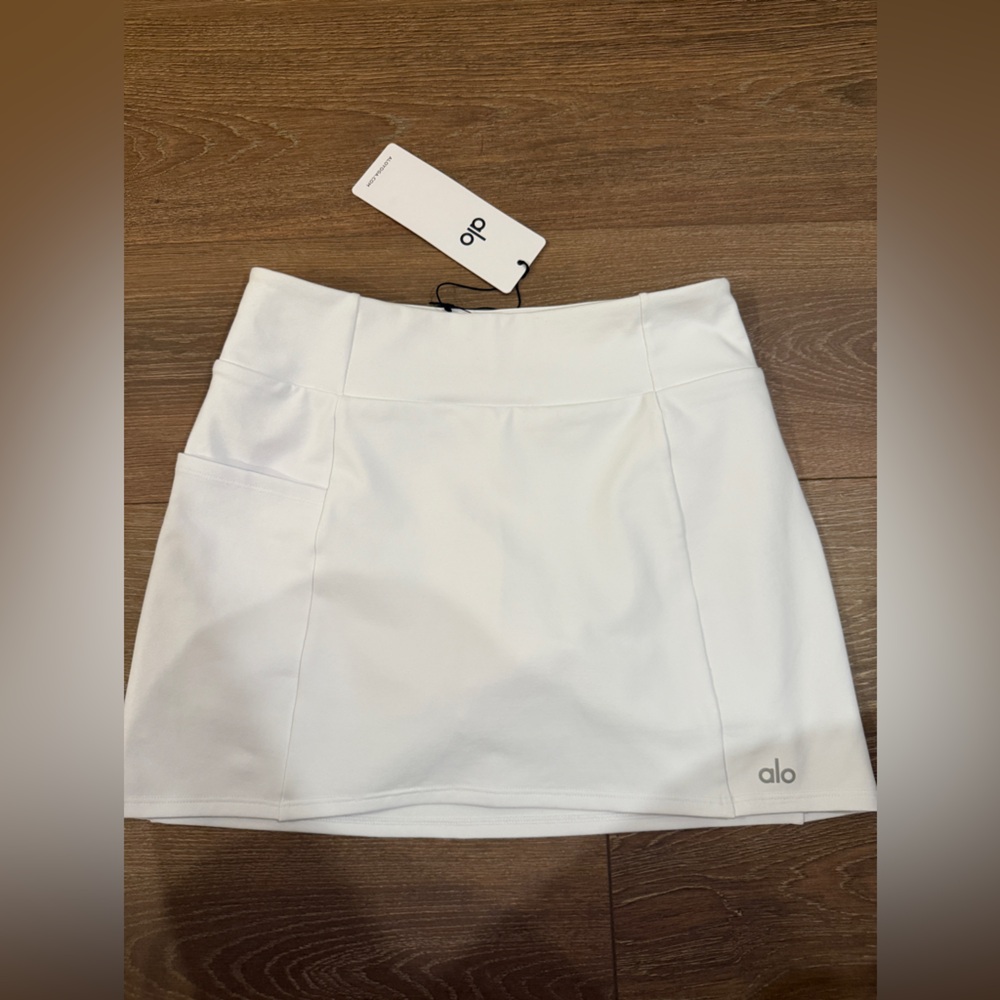 ALO Yoga White Skater Skirt